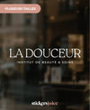 Lettrage adhésif nom boutique