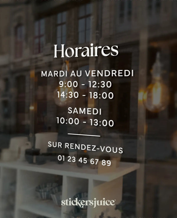 Stickers horaires moderne