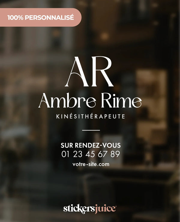 Stickers vitrine Nom propre