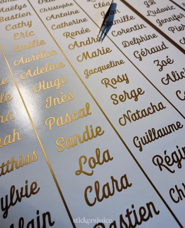 Stickers marque place mariage