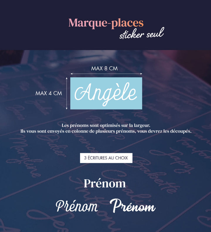 Marque-places mariage plexi rond – Stickersjuice