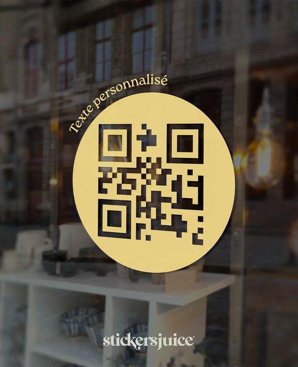 Stickers QR Code vitrine rond