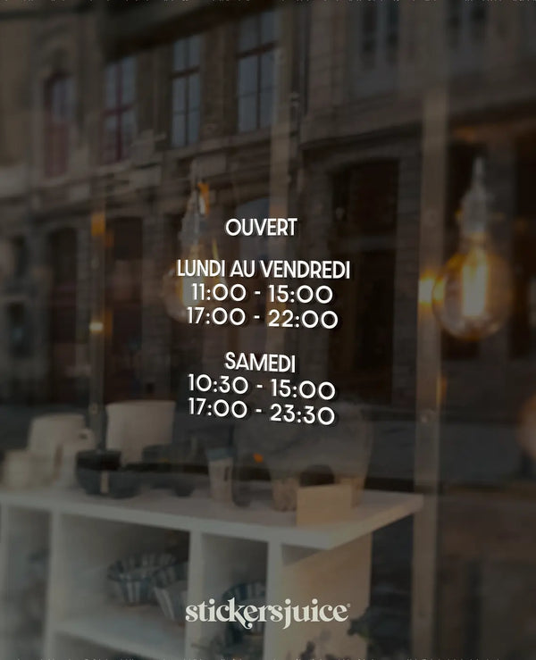 Stickers horaires parisienne