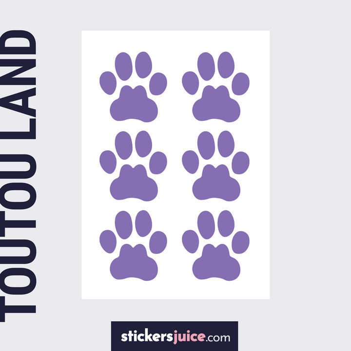 stickers chien violet