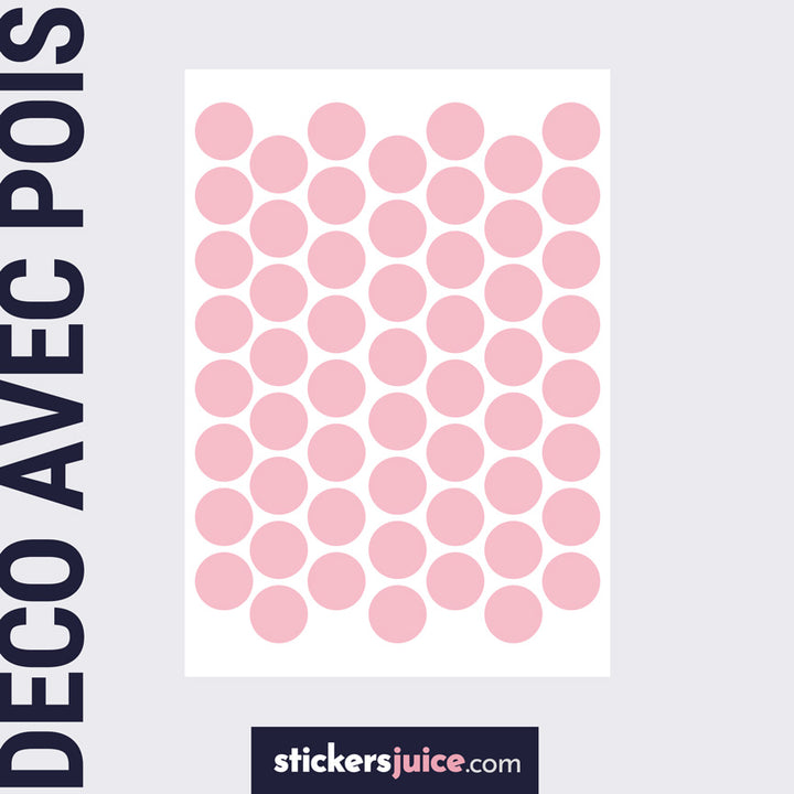 Dl925-8 Lot De 92 Stickers Muraux Pour Chambre D'Enfant Motif Pois En Vieux  Rose Violet Pêche[J1373]
