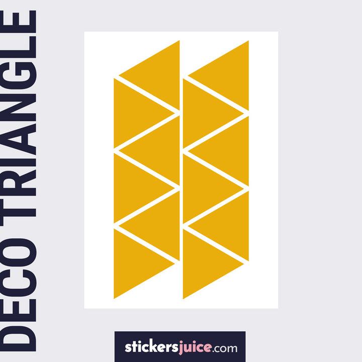 stickers triangle jaune moutarde