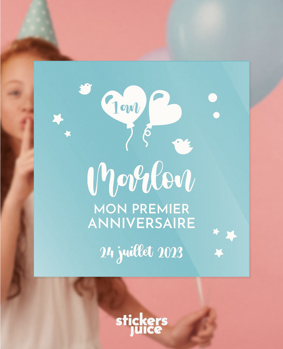 Stickers bébé joyeux anniversaire 1 an à acheter en ligne
