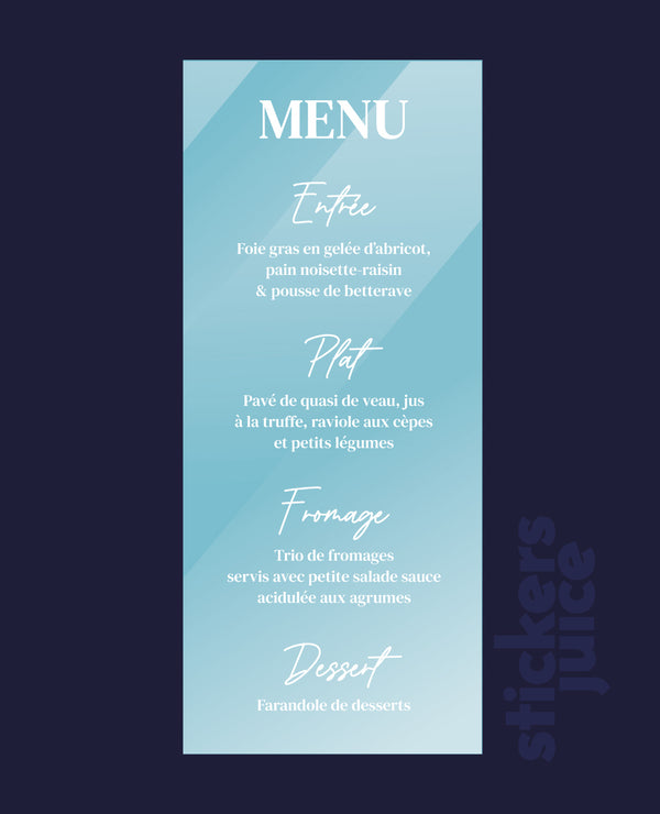 stickers menu mariage champetre