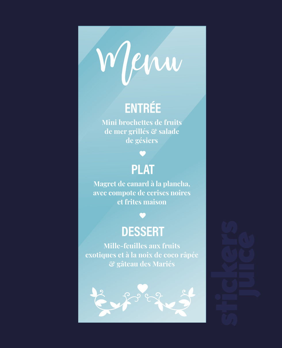 Stickers menu mariage | Collection ornements – Stickersjuice